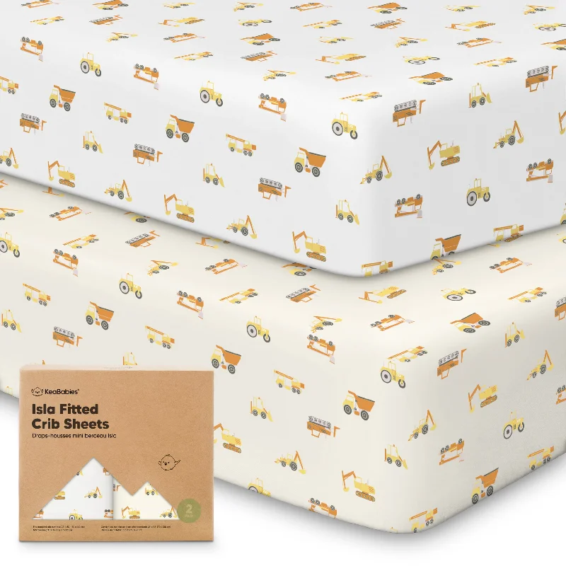 Anti - Pill Microfiber Sheets for a Smooth AppearanceIsla Fitted Crib Sheets (Construction)