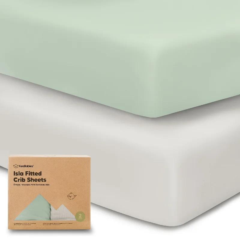 Anti - Pill Microfiber Sheets for a Smooth AppearanceIsla Fitted Crib Sheets (Sage)