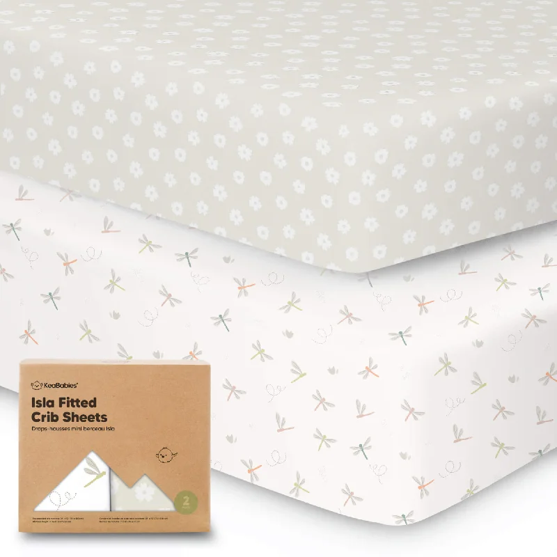 Wrinkle - Free Polyester Sheets for a Low - Maintenance BedIsla Fitted Crib Sheets (Meadow)