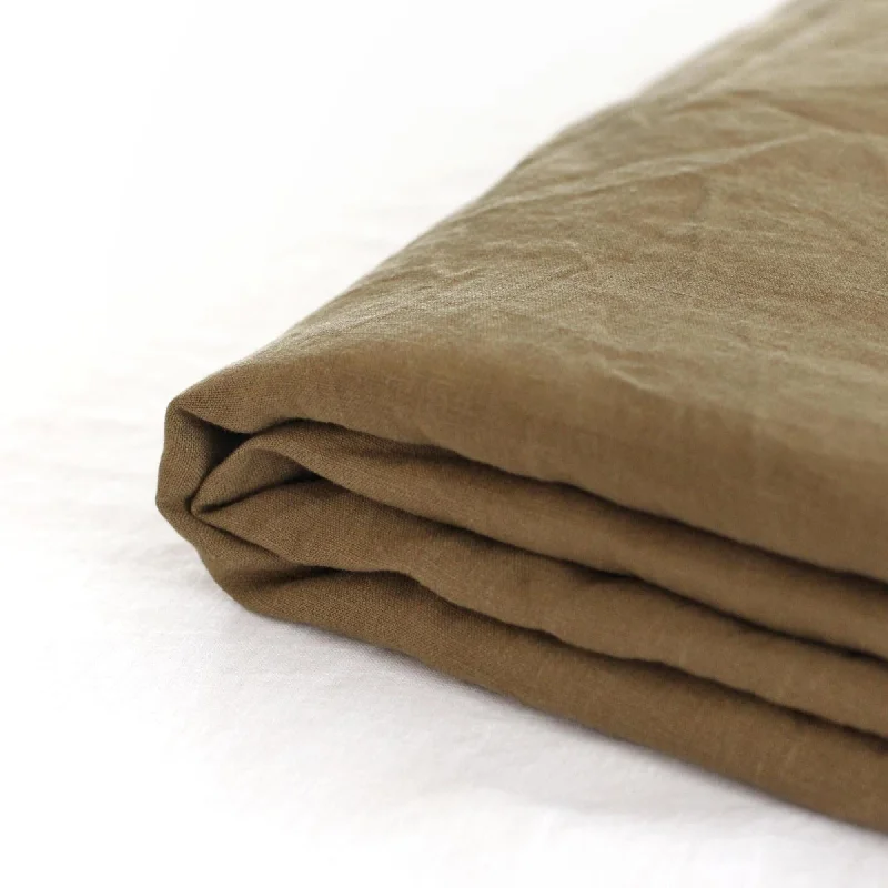 Polyester - Cotton Blend Sheets for Durability and ComfortOlive Green Linen Flat Sheet