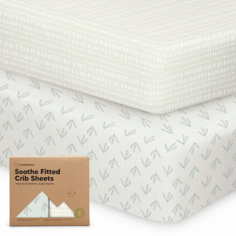 Wrinkle - Free Polyester Sheets for a Low - Maintenance BedSoothe Fitted Crib Sheet (Fleur)