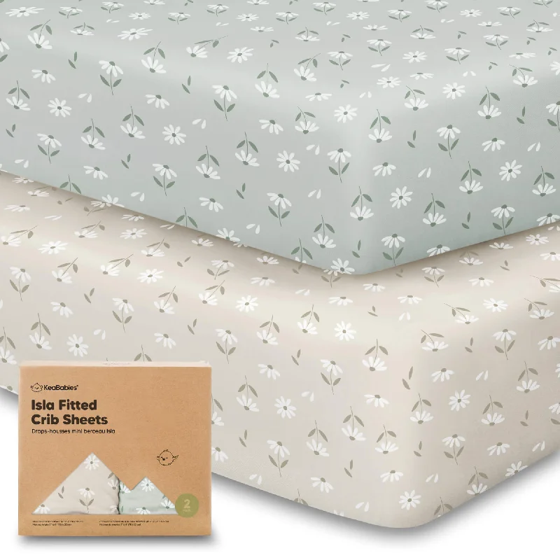 Twin - Size Sheet Sets with a Pillow ProtectorIsla Fitted Crib Sheets (Daisies)