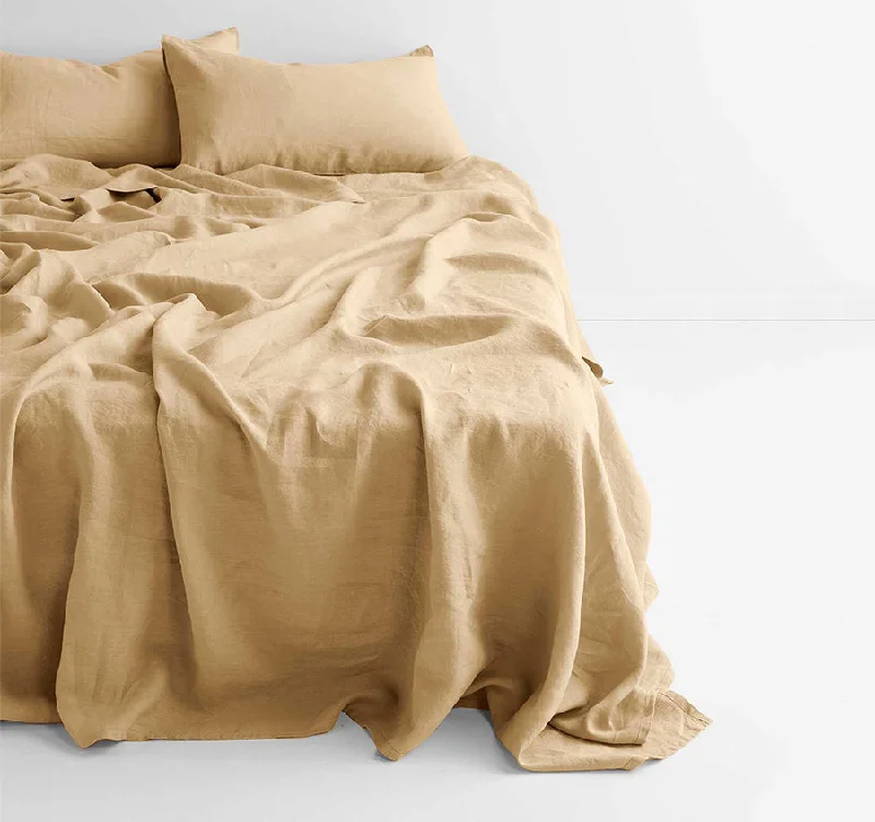 Quilted Cotton Sheets for a Warm and Inviting BedEvie Organic Cotton Sheet Set Range Caramel