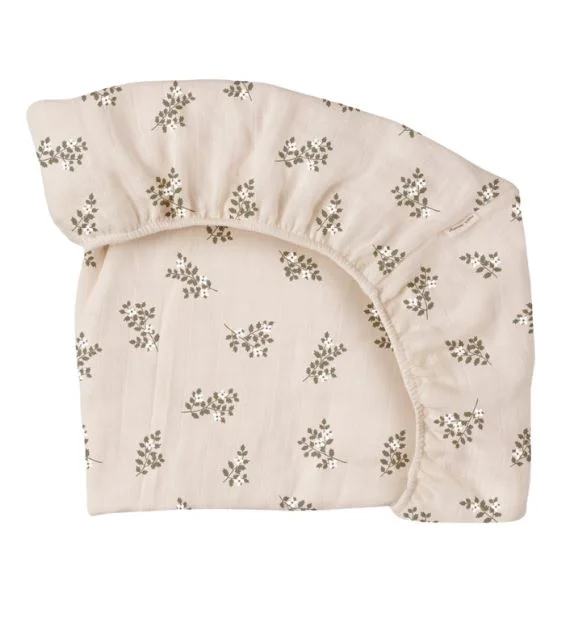 Wrinkle - Free Polyester Sheets for a Low - Maintenance BedBaby Fitted Sheet Holly Flowers