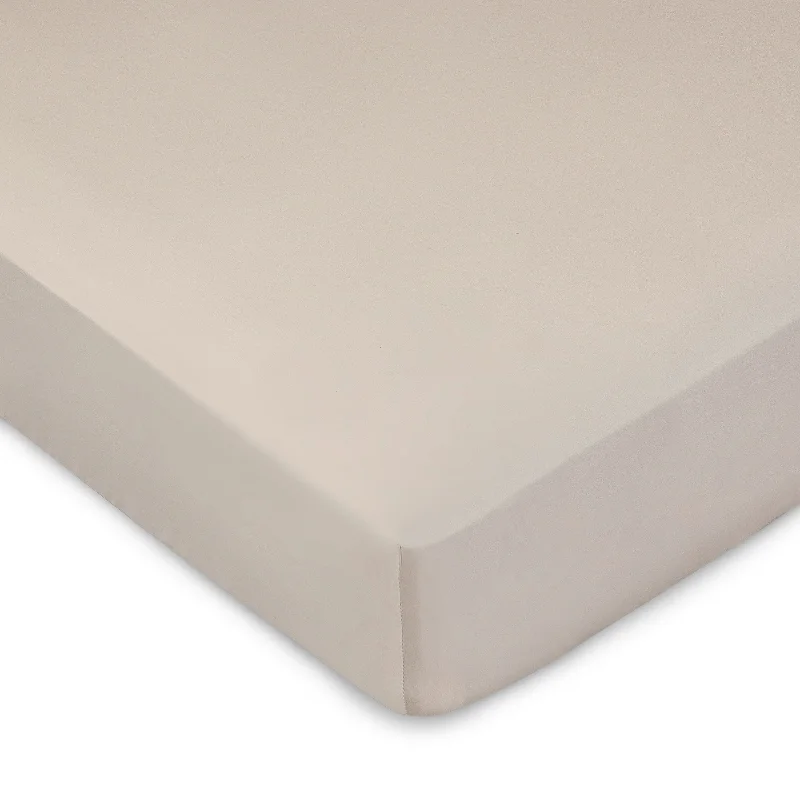 Moisture - Wicking Cotton Sheets for a Dry and Comfortable SleepDH Premium Taupe Sateen Crib Sheet