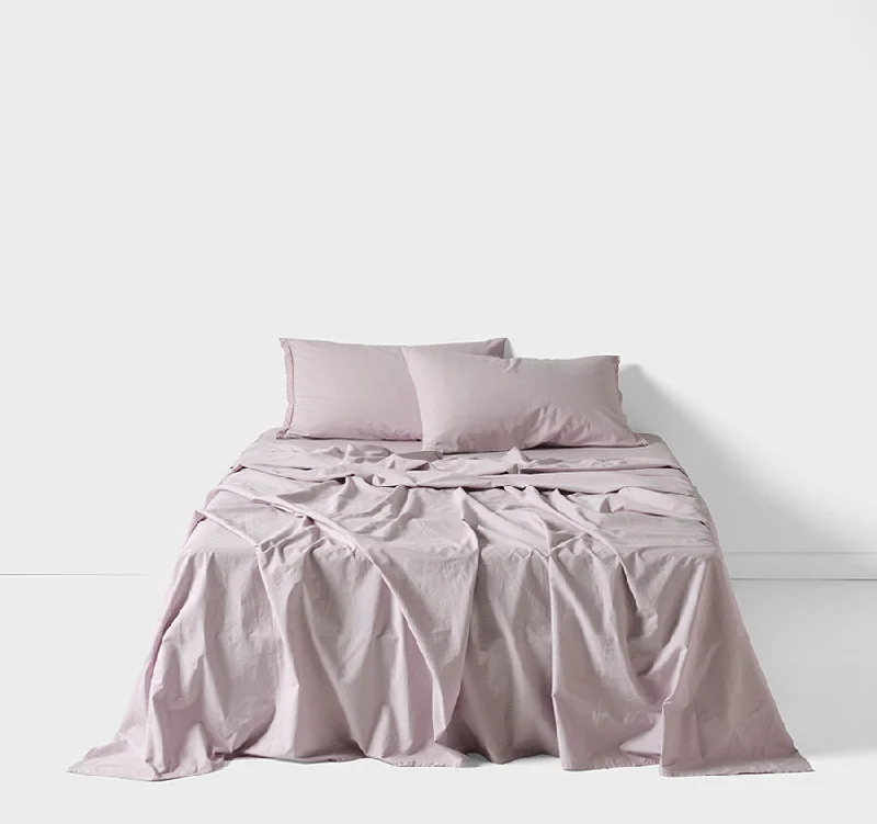 Flat Sheets with a High - Quality Finish for a Luxurious LookMarion 250TC Organic Cotton Mega Sheet Set Range Lavender