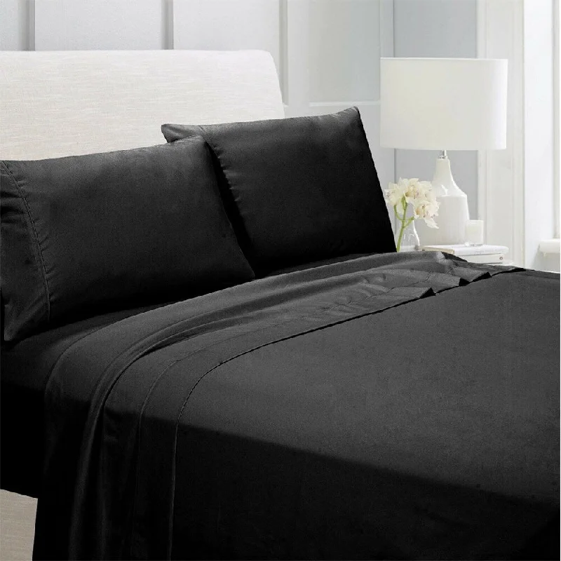 Queen - Size Sheet Sets with a European Pillowcase SetEgyptian Comfort 1800 Count 4 Piece Bed Sheet Set Twin Black