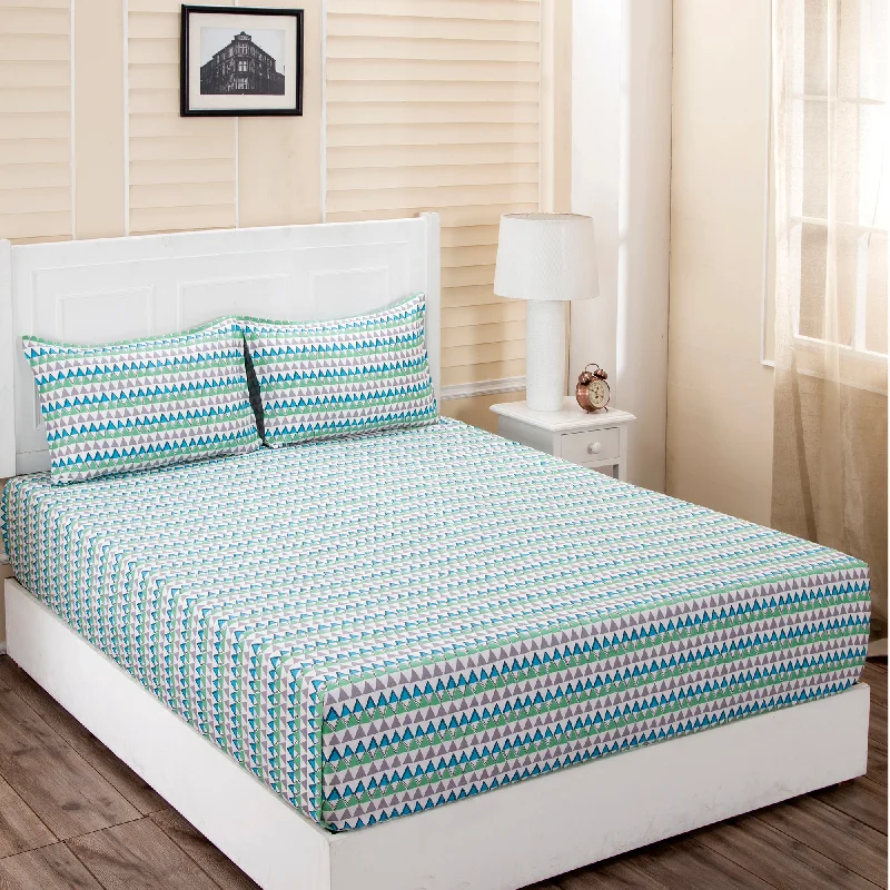 Linen - Cotton Blend Sheets for a Natural and Versatile OptionDonatella Elia Printed 200 TC 100% Cotton Blue Bed Sheet