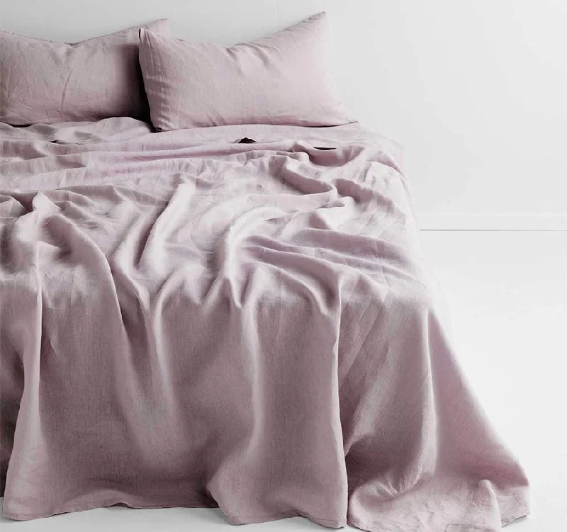 Moisture - Wicking Cotton Sheets for a Dry and Comfortable SleepEmile Fitted or Flat Sheet Range Burnished Lilac