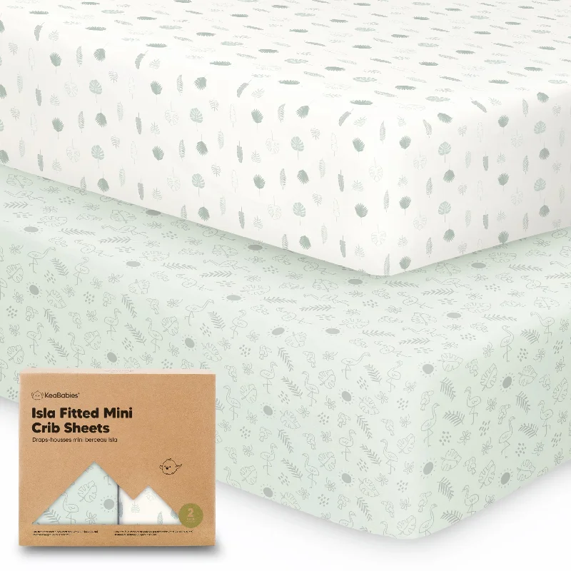 Jersey - Knit Sheets for a Comfortable and Casual BedIsla Fitted Mini Crib Sheets (Tropic Oasis)