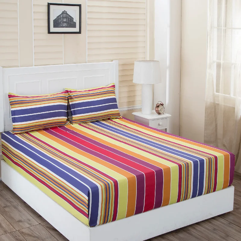 Jersey - Knit Sheets for a Comfortable and Casual BedDonatella Isabella Printed 200 TC 100% Cotton Red Bed Sheet