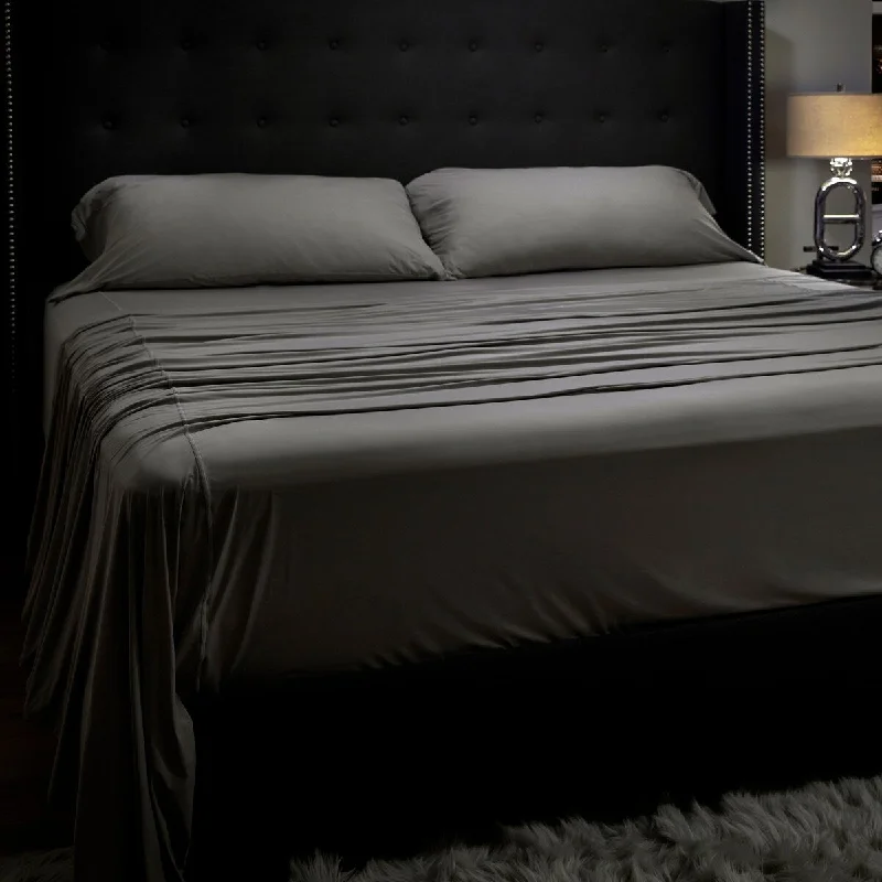 Wrinkle - Free Polyester Sheets for a Low - Maintenance BedSHEEX Midnight Label Luxury Sheet Set