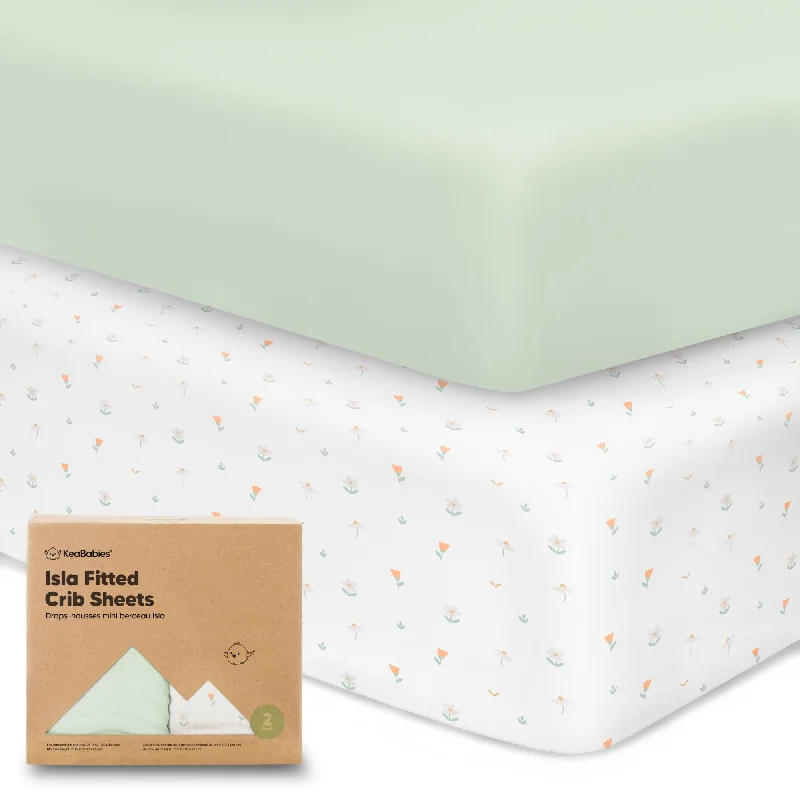 Flat Sheets with a High - Quality Finish for a Luxurious LookIsla Fitted Crib Sheets (Wildflowers)