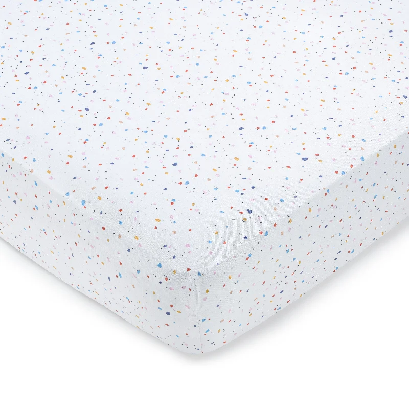 Hypoallergenic Silk Sheets for Sensitive SleepersDH Terrazzo Crib Sheet