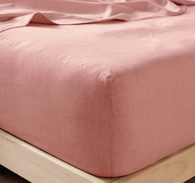 Flat Sheets with a High - Quality Finish for a Luxurious LookNimes Linen Mega Fitted Sheet Range Rosette