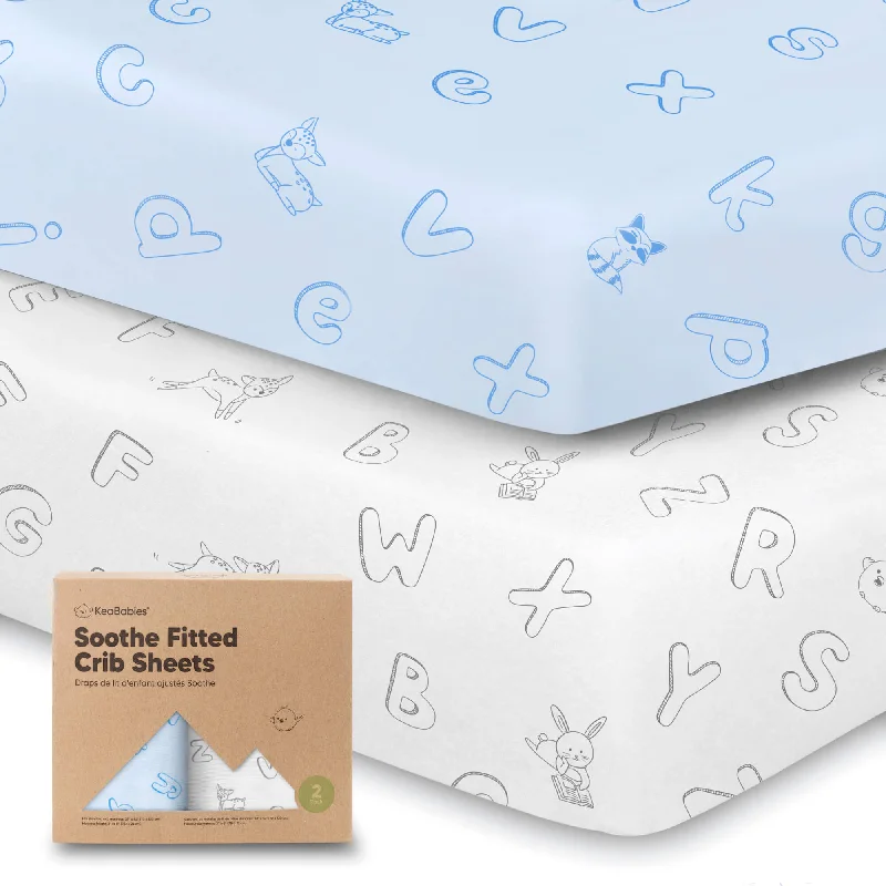 Queen - Size Sheet Sets with a European Pillowcase SetSoothe Fitted Crib Sheet (ABC Land Sky)