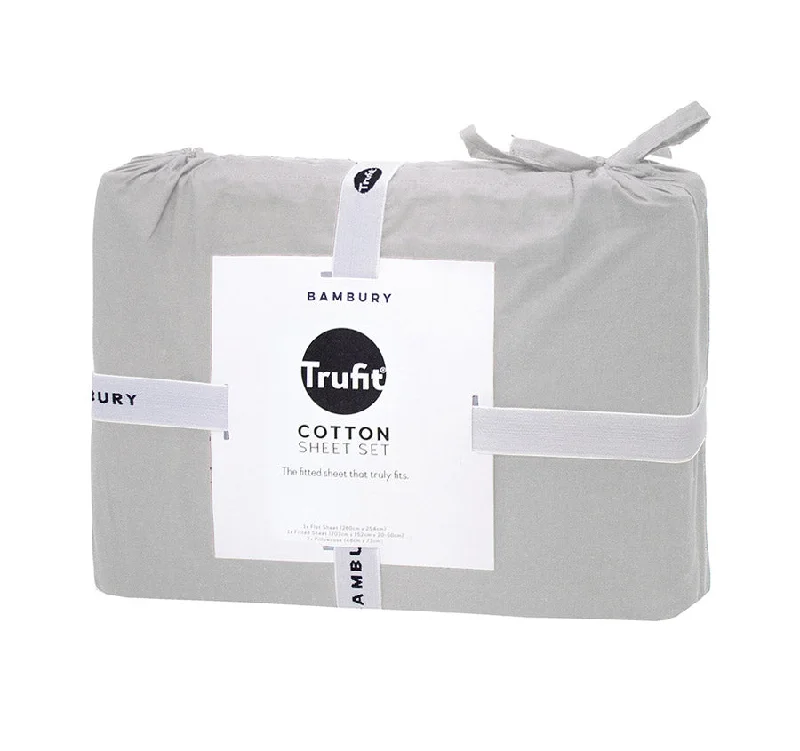 Twin - Size Sheet Sets with a Pillow ProtectorTrufit Mega Sheet Set Range Silver