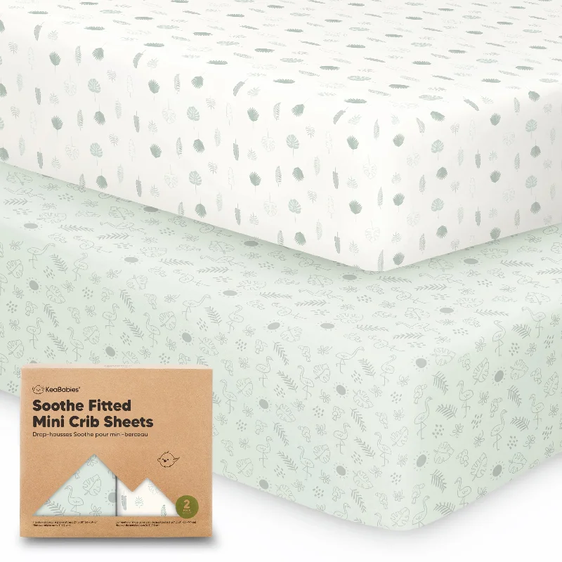 Flat Sheets with a High - Quality Finish for a Luxurious LookSoothe Fitted Mini Crib Sheet (Tropic Oasis)