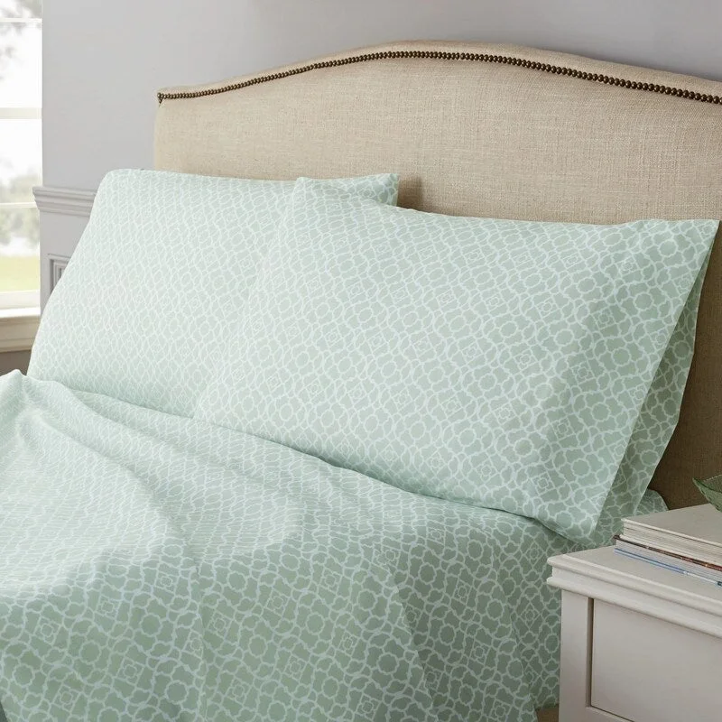 Linen - Cotton Blend Sheets for a Natural and Versatile OptionTraditions by Waverly Lovely Lattice Sheet Set