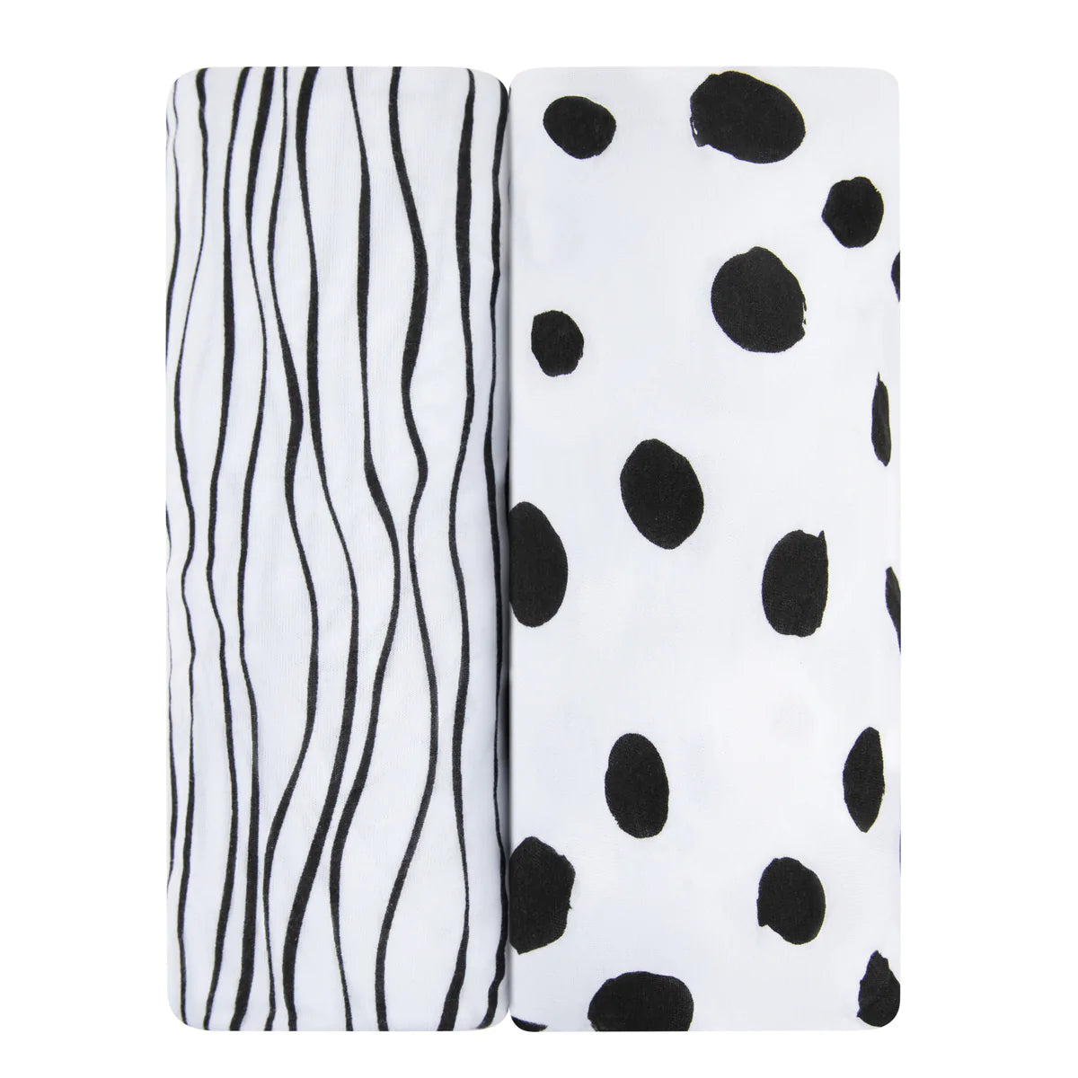 Jersey - Knit Sheets for a Comfortable and Casual BedBlack & White Abstract Crib Sheet Set