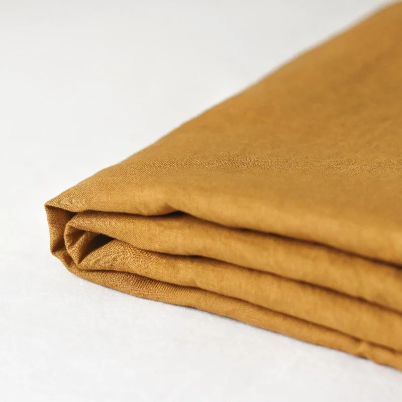 Linen - Cotton Blend Sheets for a Natural and Versatile OptionGinger Honey Linen Flat Sheet