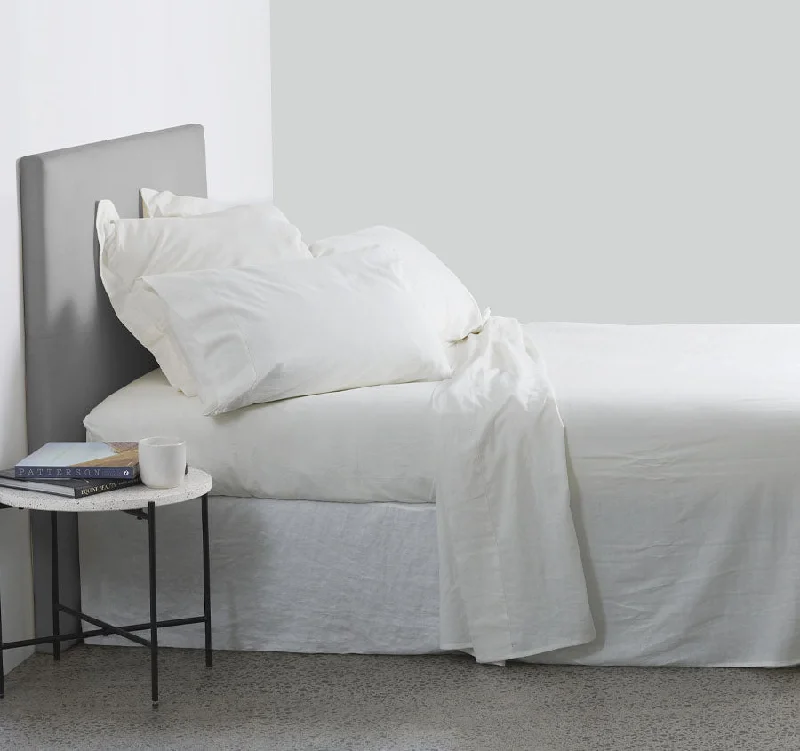 Wrinkle - Free Polyester Sheets for a Low - Maintenance BedUnion Hemstitch Mega Sheet Set Range White