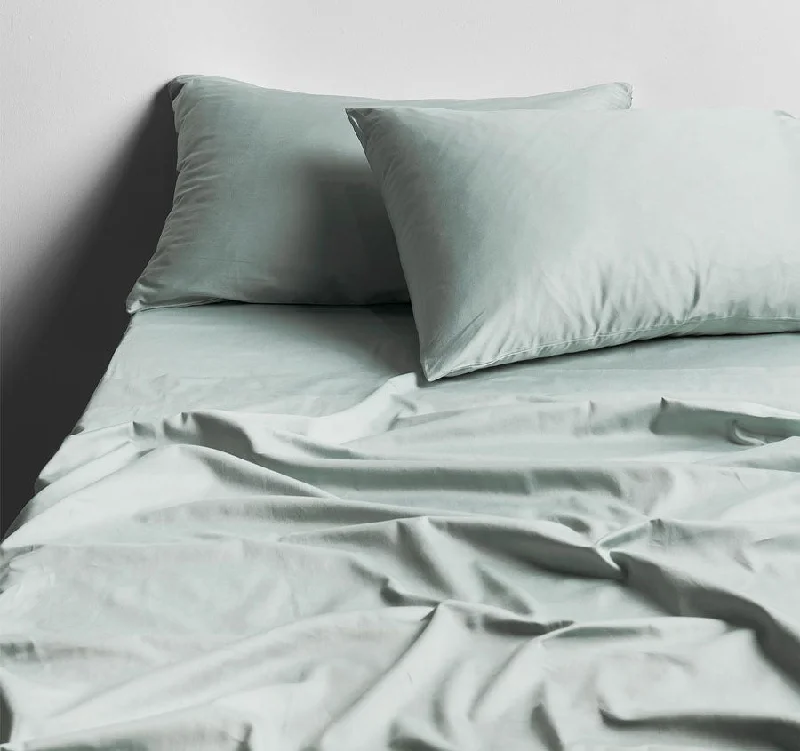 Moisture - Wicking Cotton Sheets for a Dry and Comfortable SleepHalo Organic Cotton Sheet Set Range Mist