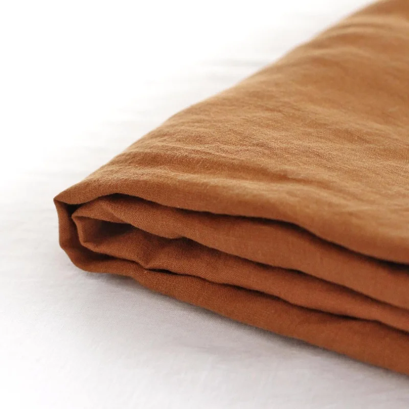 Rayon - Cotton Sheets for a Breathable and Soft BlendTobacco Linen Flat Sheet