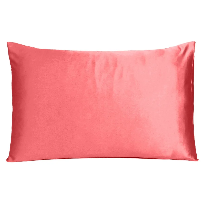 Thermal - Regulating Bamboo Sheets for All - Season ComfortHomeRoots Coral Dreamy Set Of 2 Silky Satin Standard Pillowcases