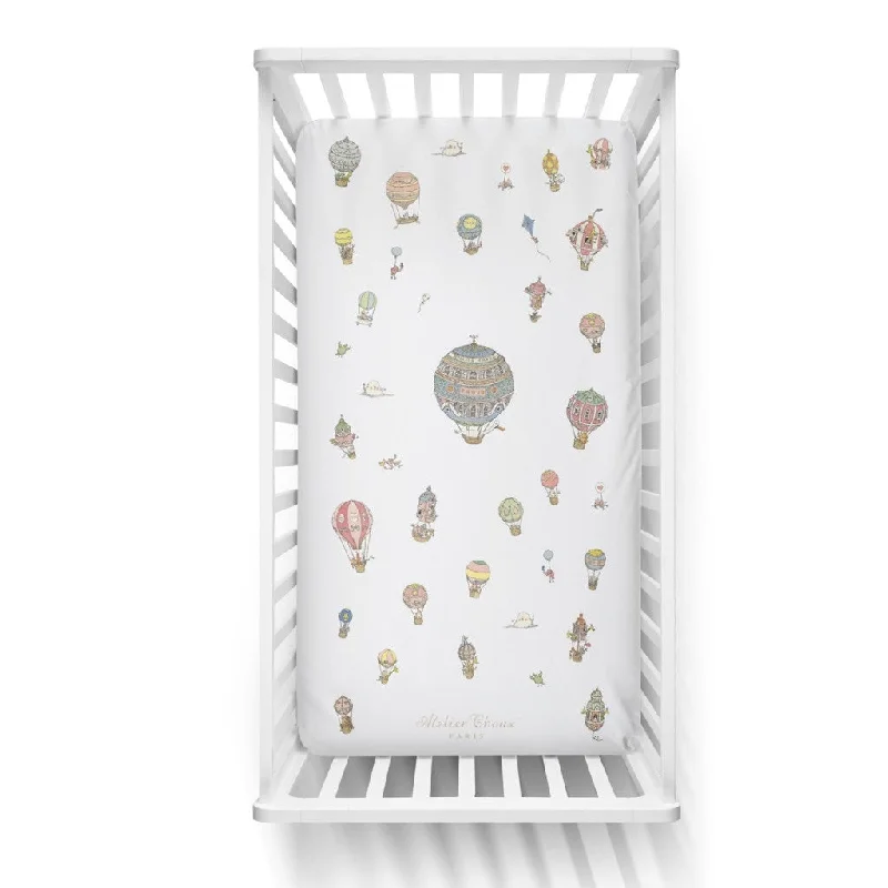 Linen - Cotton Blend Sheets for a Natural and Versatile OptionAtelier Choux Hot Air Balloon Satin Crib Sheet