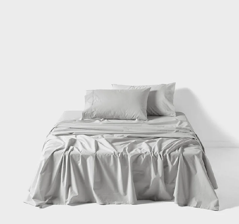 Sheet Sets with Multiple Pillowcase Options400THC Australian Cotton Sheet Set Range Silver