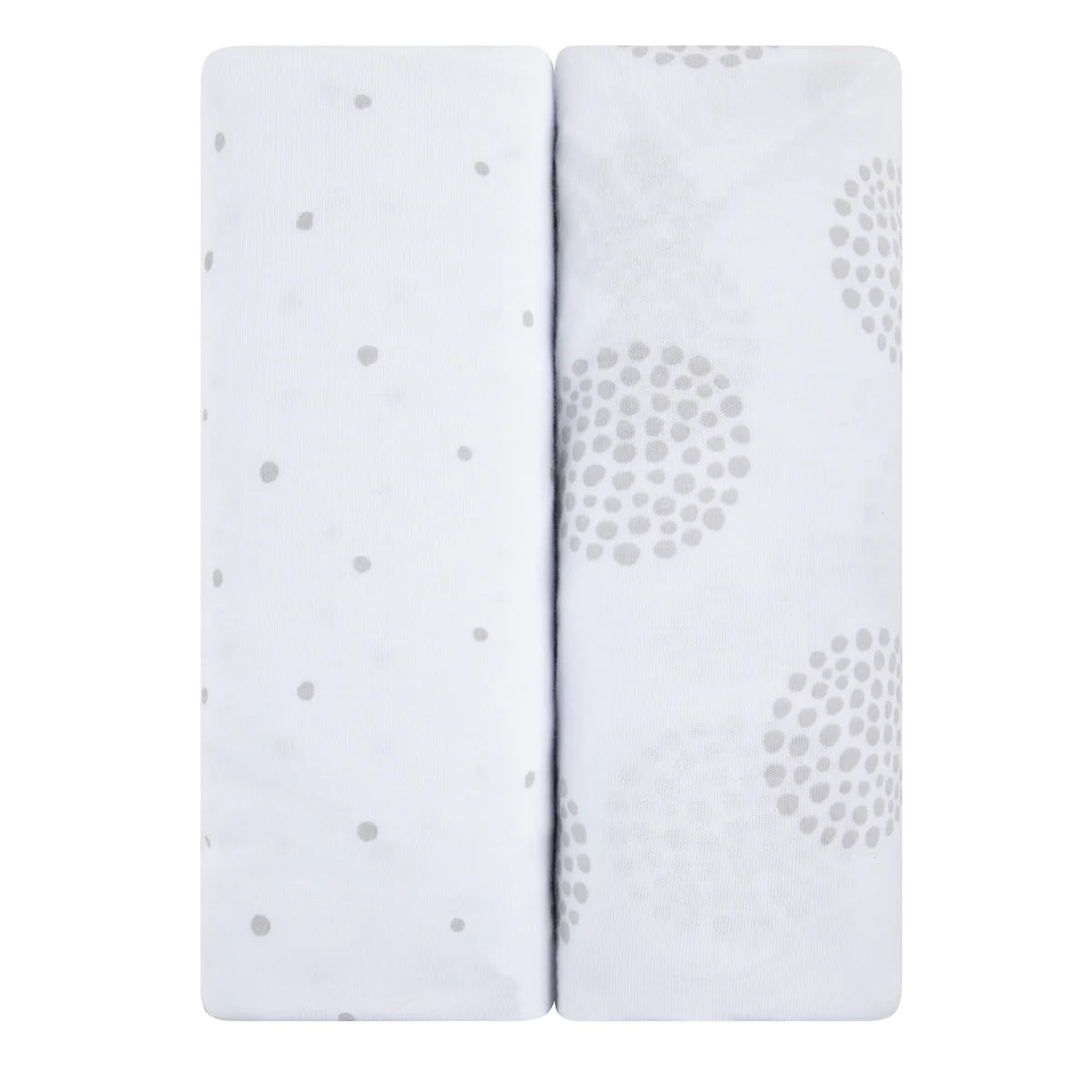 Fitted Sheets with Reinforced Corners for Long - Lasting UseGray Dottie Crib Sheet Set