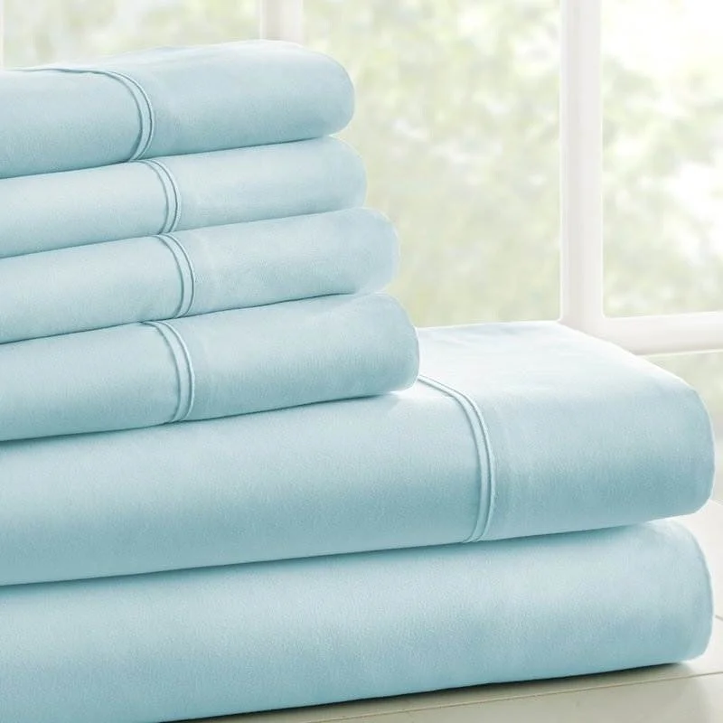 Wrinkle - Free Polyester Sheets for a Low - Maintenance BedKing/Queen/Twin XL /Twin/Full 4/6-Piece Wrinkle Resistant Microfiber Polyester Sheet Set