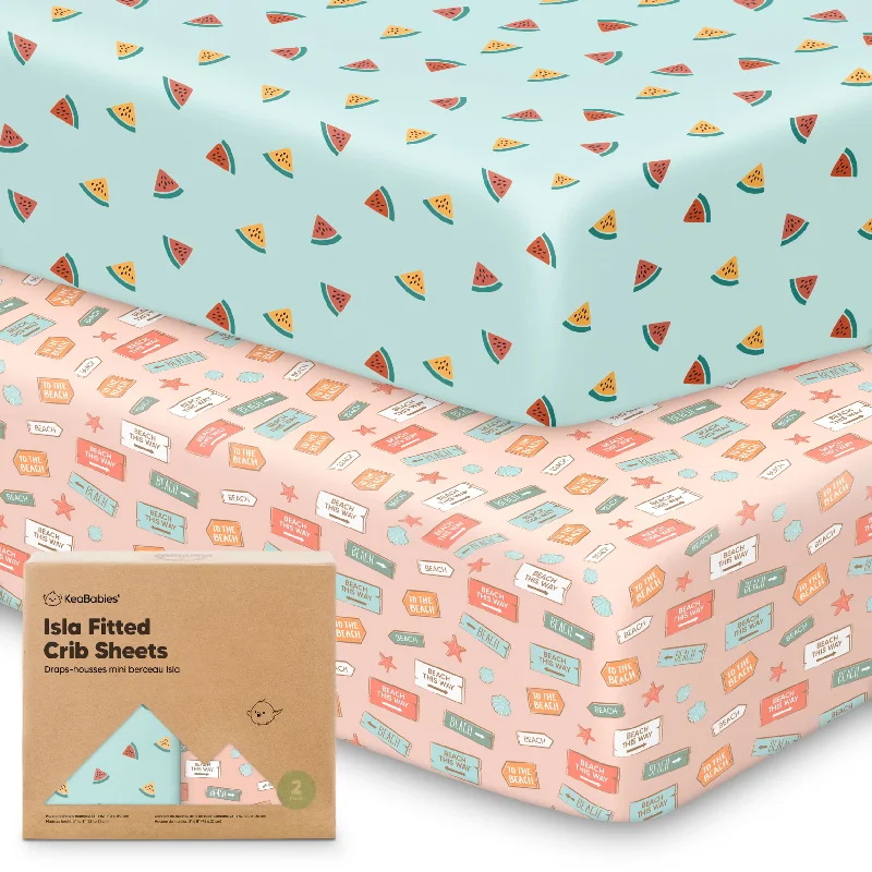 Quilted Cotton Sheets for a Warm and Inviting BedIsla Fitted Crib Sheets (Beach Day)