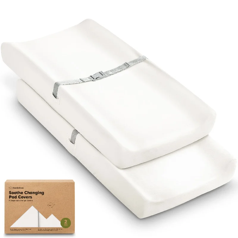 Linen - Cotton Blend Sheets for a Natural and Versatile Option2-Pack Soothe Changing Pad Covers