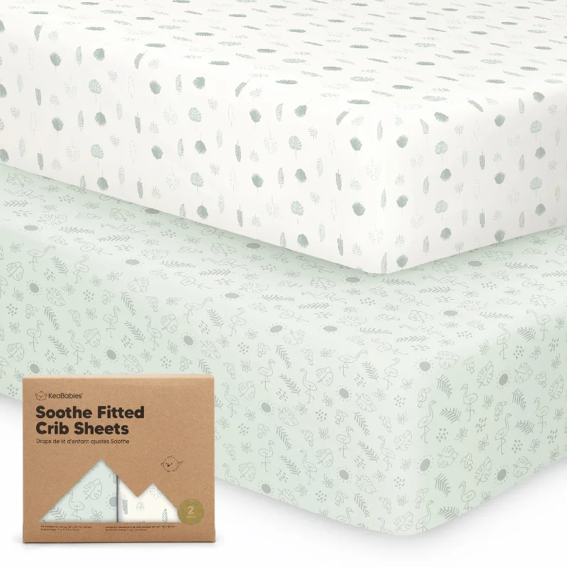 Moisture - Wicking Cotton Sheets for a Dry and Comfortable SleepSoothe Fitted Crib Sheet (Tropic Oasis)