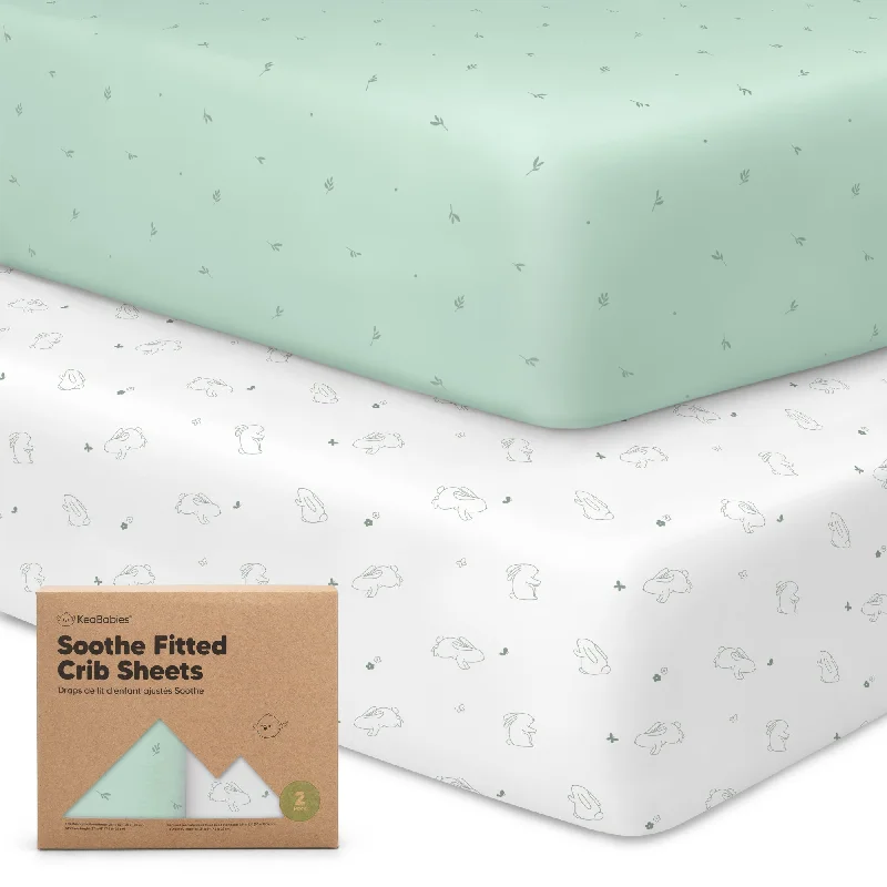 Flat Sheets with a High - Quality Finish for a Luxurious LookSoothe Fitted Crib Sheet (Bunnies)