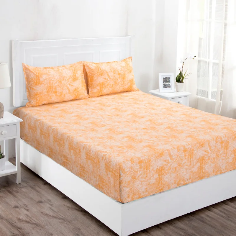 Organic Flannel Sheets for a Natural and Warm SleepZephyr Circumvent Printed 144 TC 100% Cotton Orange Bed Sheet