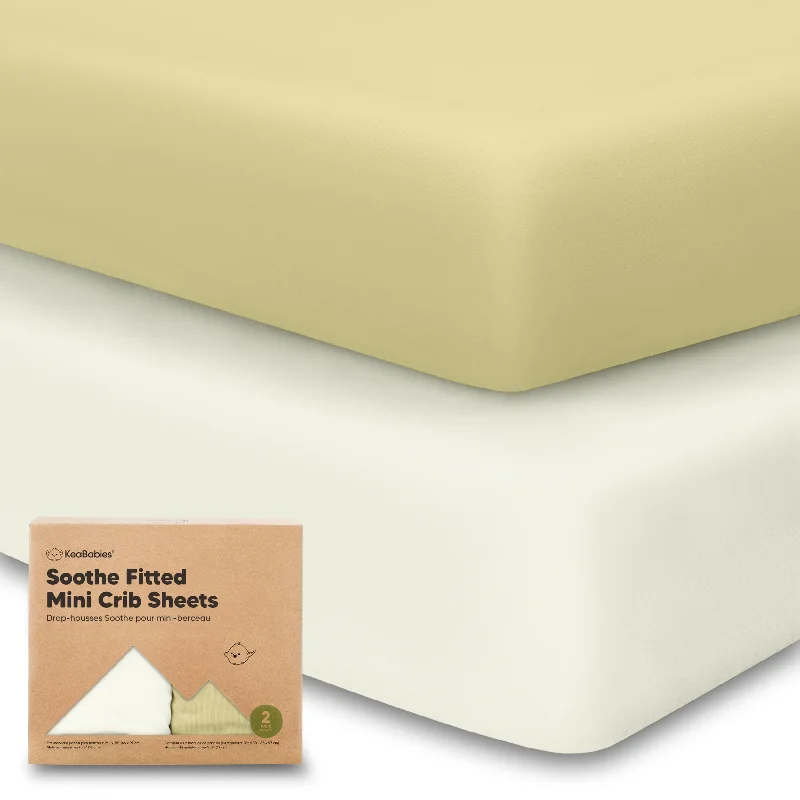 Linen - Cotton Blend Sheets for a Natural and Versatile OptionSoothe Fitted Mini Crib Sheet (Oregano)