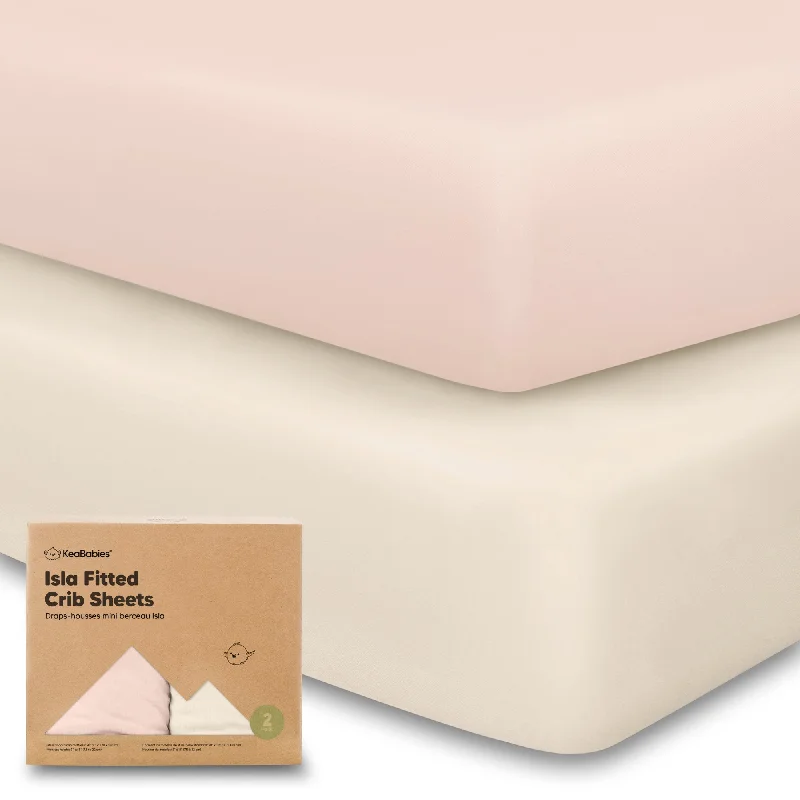 Flat Sheets with a High - Quality Finish for a Luxurious LookIsla Fitted Crib Sheets (Cameo)