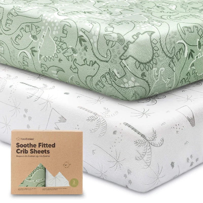 Sheet Sets with Multiple Pillowcase OptionsSoothe Fitted Crib Sheet (DinoDood)