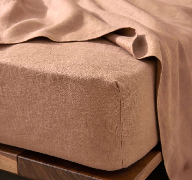 Flat Sheets with a High - Quality Finish for a Luxurious LookRavello Linen Fitted or Flat Sheet Range Biscuit