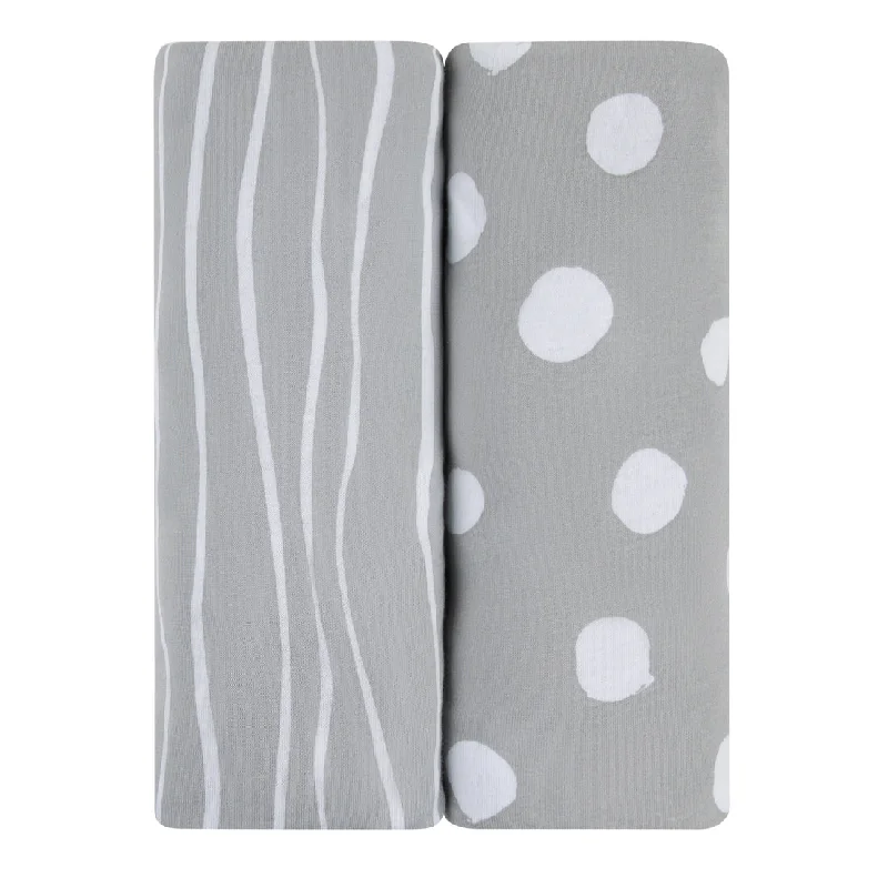 Quilted Cotton Sheets for a Warm and Inviting BedGray Stripes & Dots Crib Sheet Set