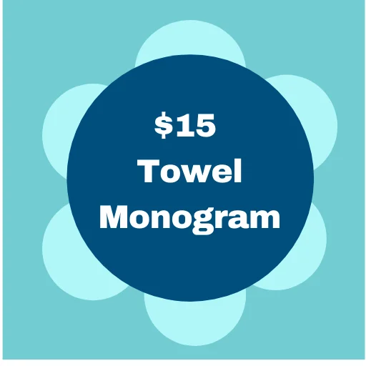 Bed skirts for air beds to make them look more like a regular bed$15 Thread Monogram - Towels