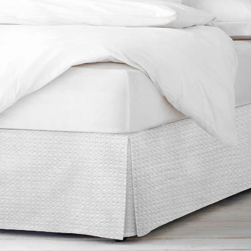 Bed skirts for beds with a slatted frame6ix Tailors Honeycomb Waffle White Bedskirt