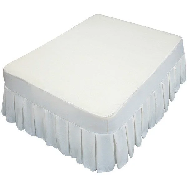 Bed skirts for beds with a solid - panel frameAltimair Full Size Fabric Cover with Bedskirt