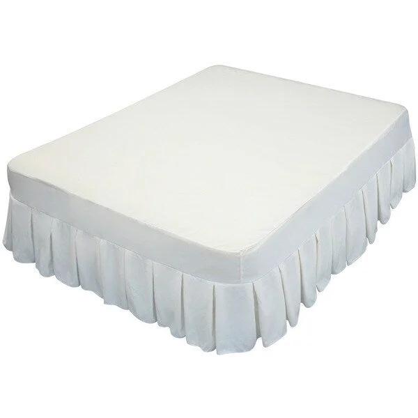 Bed skirts for beds with a decorative - carved frameAltimair Queen Size Fabric Cover with Bedskirt