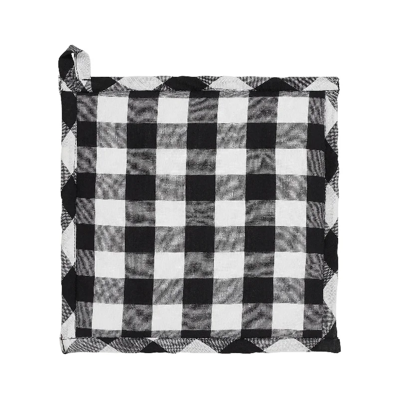 Bed skirts for beds with a solid - panel frameAnnie Black Check Pumpkin Trivet 8x8