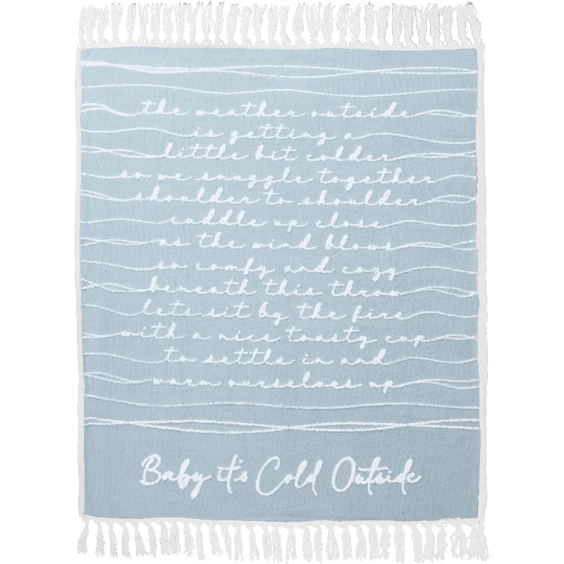 Wool blankets with natural warmth and insulationBaby It's Cold Outside 50" x 60" Inspirational Plush Blanket