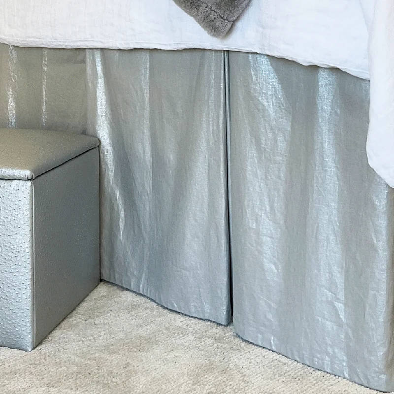 Bed skirts for beds with a metal frameBed Skirt Panel - Silver Metallic